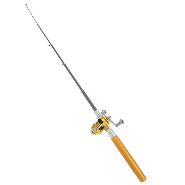 Mini Portable Pocket Aluminum Alloy Fishing Rod Pole With Reel - A3IM Fashions