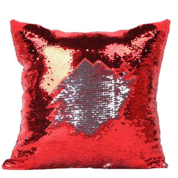 Magic Mermaid Sequin Reversible Cushion Cover 40cmX40cm Color Changing Pillow Cover