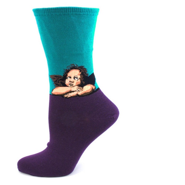 Cotton Crew Socks for Art Lovers