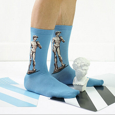 Cotton Crew Socks for Art Lovers