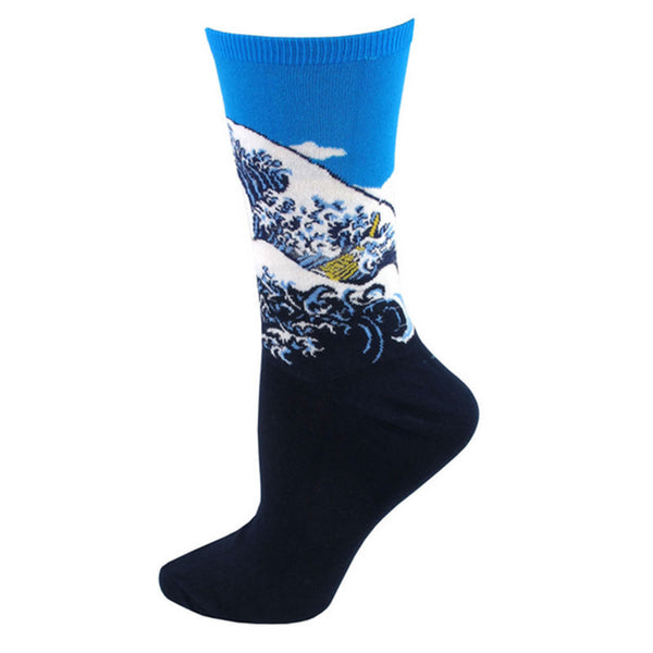 Cotton Crew Socks for Art Lovers