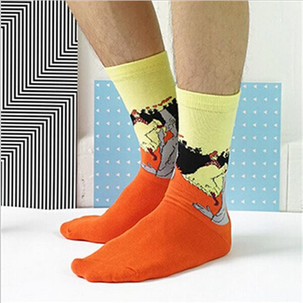 Cotton Crew Socks for Art Lovers