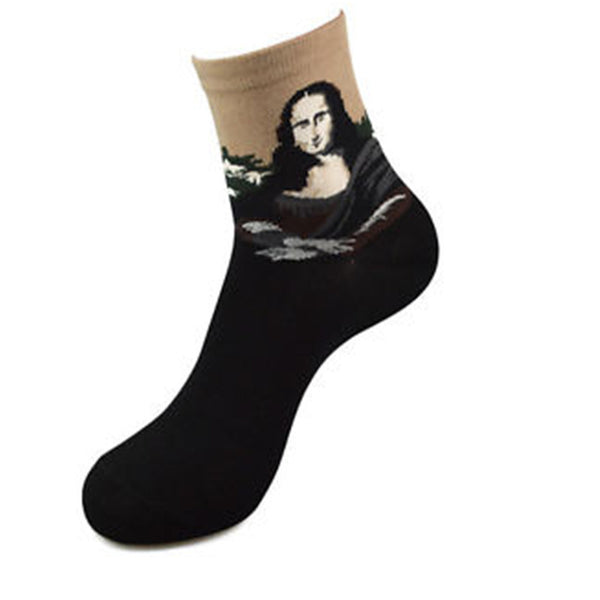 Cotton Crew Socks for Art Lovers