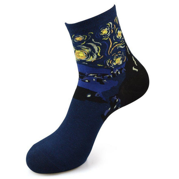 Cotton Crew Socks for Art Lovers