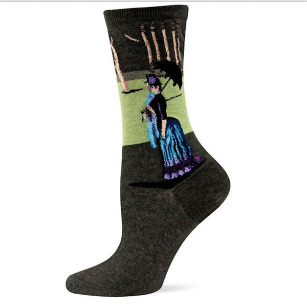 Cotton Crew Socks for Art Lovers