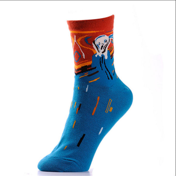 Cotton Crew Socks for Art Lovers