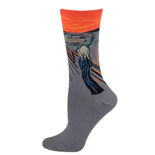 Cotton Crew Socks for Art Lovers
