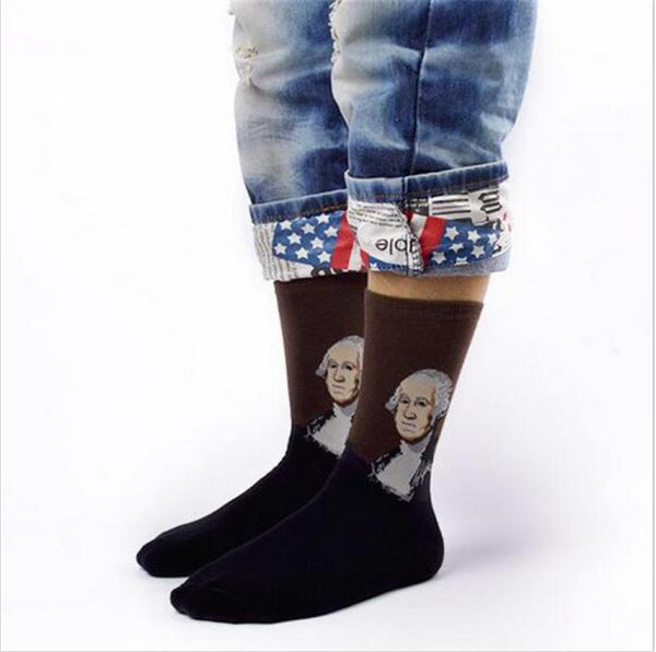 Cotton Crew Socks for Art Lovers
