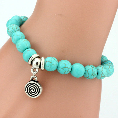 Vintage charm bracelet - Turquoise - A3IM Fashions