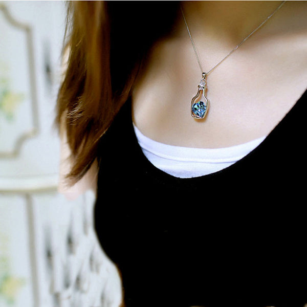 Love Drift Bottle Pendant Necklace - A3IM Fashions