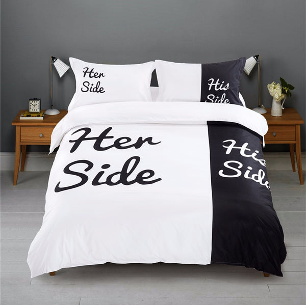 Her Side His Side bedding set