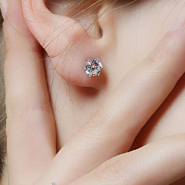 Crystal Silver Stud Earrings