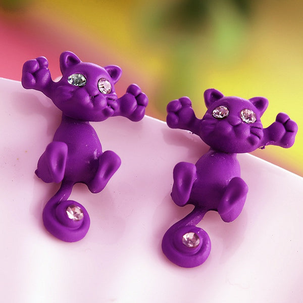 Cute Cat Stud Earrings