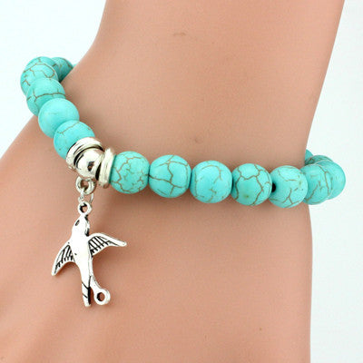 Vintage Charm Bracelet - Turquoise