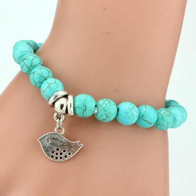 Vintage Charm Bracelet - Turquoise