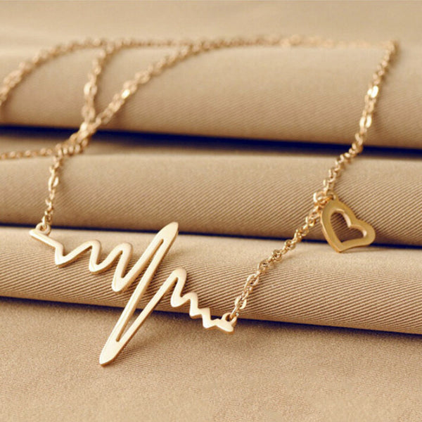 ECG Heart Necklace - A3IM Fashions