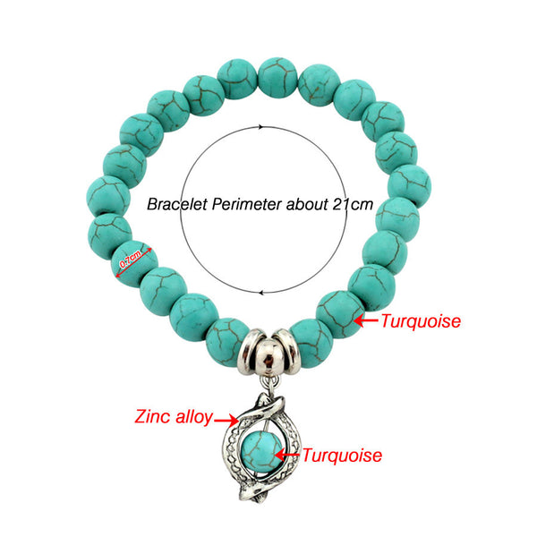 Vintage Charm Bracelet - Turquoise