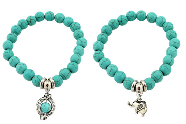 Vintage Charm Bracelet - Turquoise
