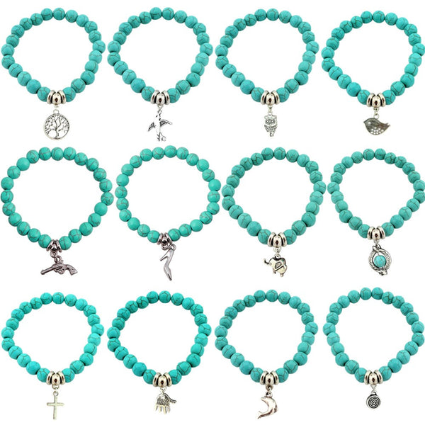Vintage Charm Bracelet - Turquoise