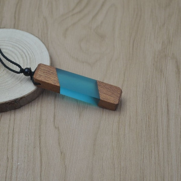 Vintage Wood Resin Necklace