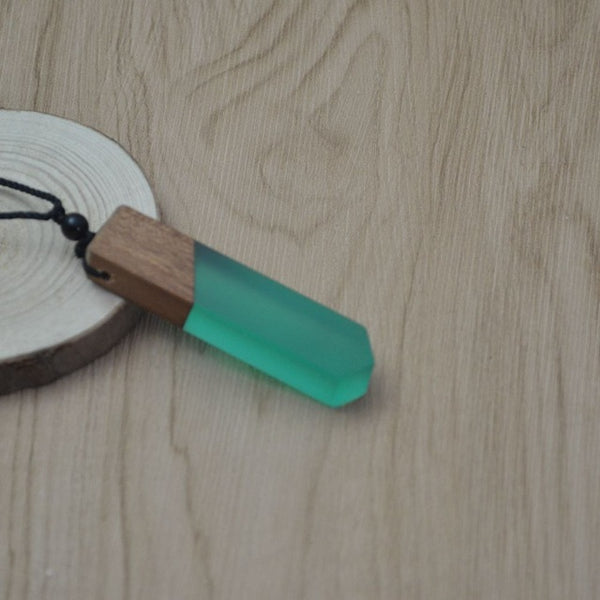 Vintage Wood Resin Necklace