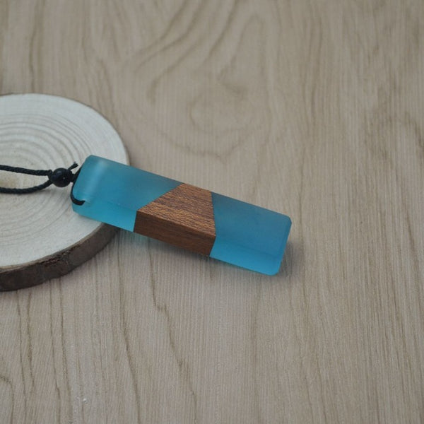 Vintage Wood Resin Necklace