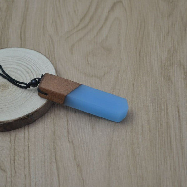 Vintage Wood Resin Necklace