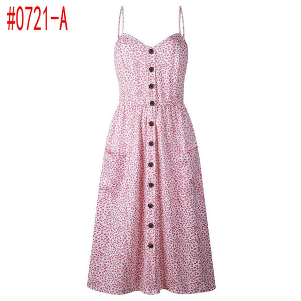 Bohemian Floral Tunic Women's Dress Sweet & Cute Sleeveless
