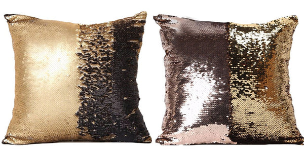 Magic Mermaid Sequin Reversible Cushion Cover 40cmX40cm Color Changing Pillow Cover