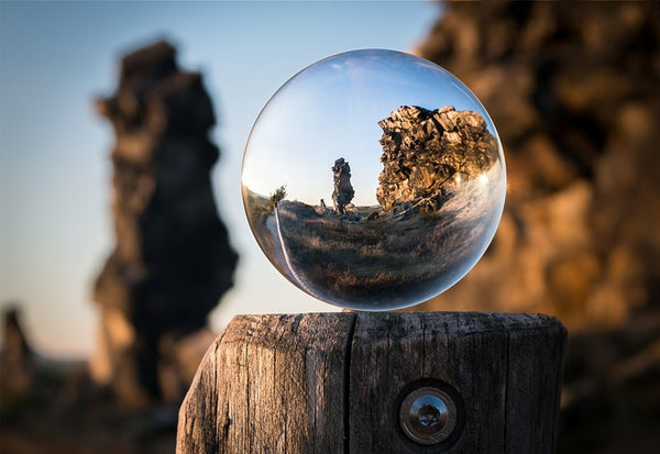 Crystal Clear Lens Ball with Stand